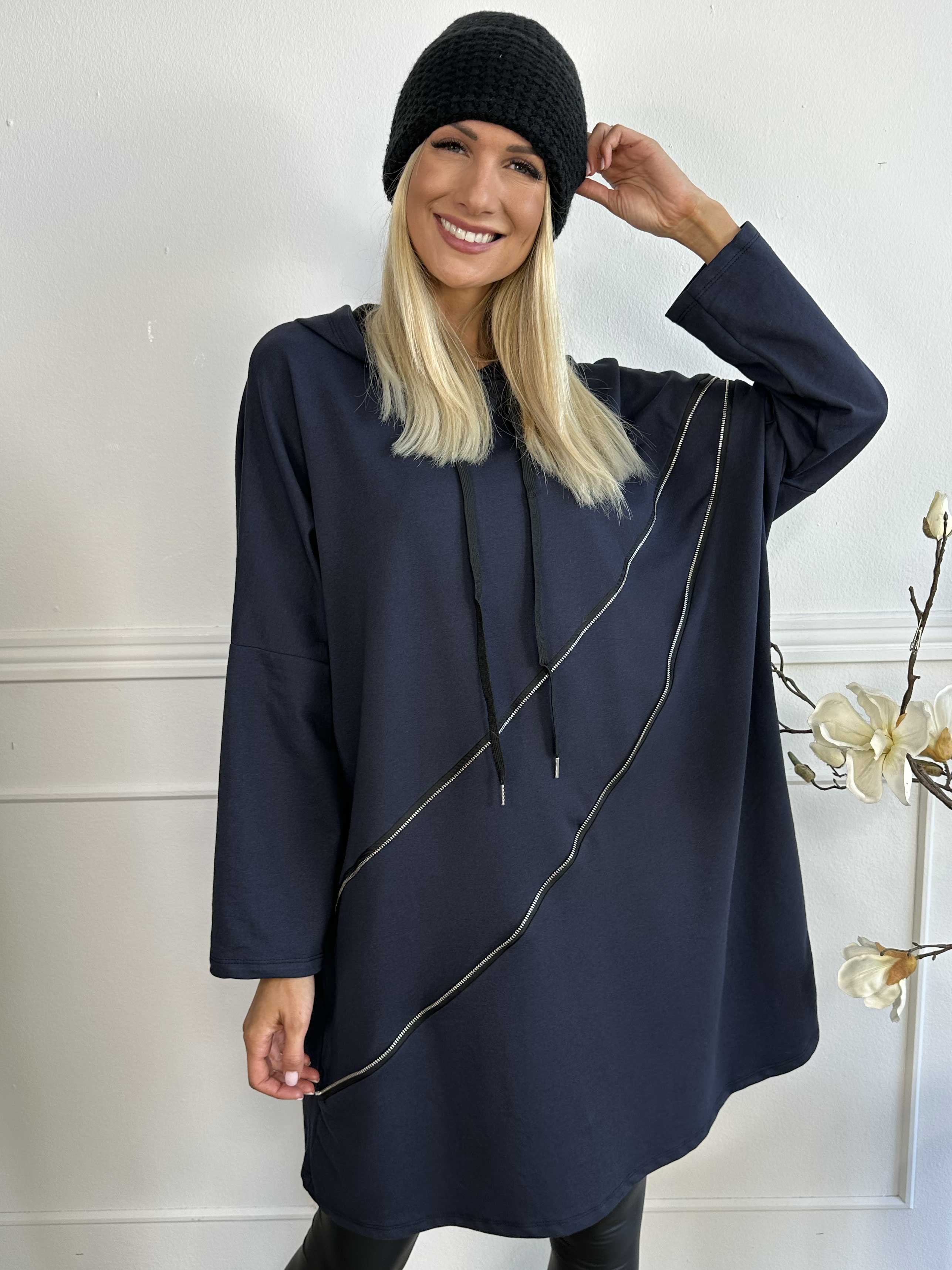 Merah - Hoodie med dragkedja